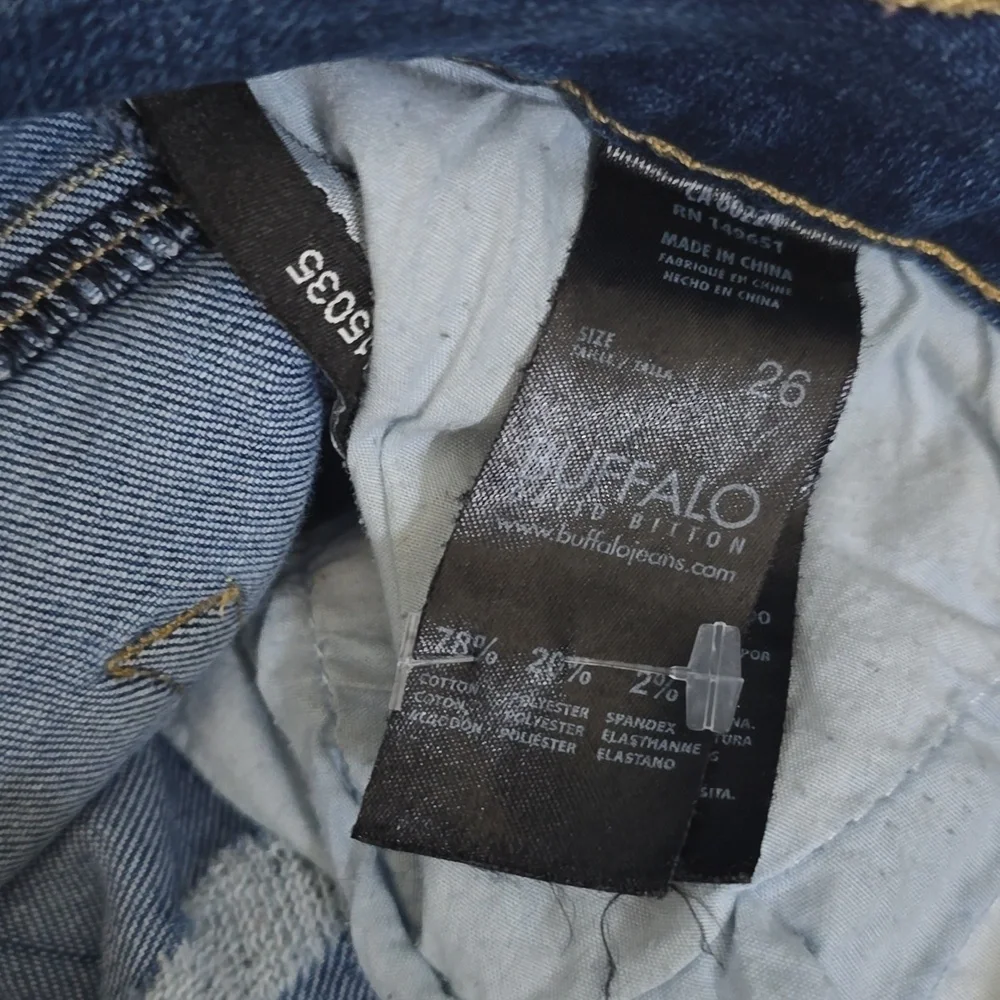 Buffalo David Bitton Jeans Womens Size 2 Blue Distressed Embellished Details - Picture 14 of 16